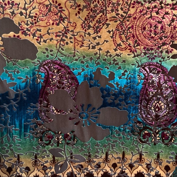 Vintage Boho tribal mesh and velvet top - Picture 7 of 16